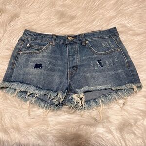 Forever 21 Distressed Denim Women's Jean Shorts